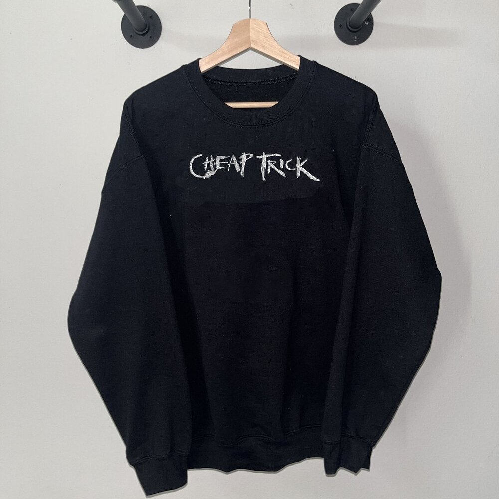 Black Cheap Trick American Rock Band Grunge 80s Music Crewneck Sweatshirt